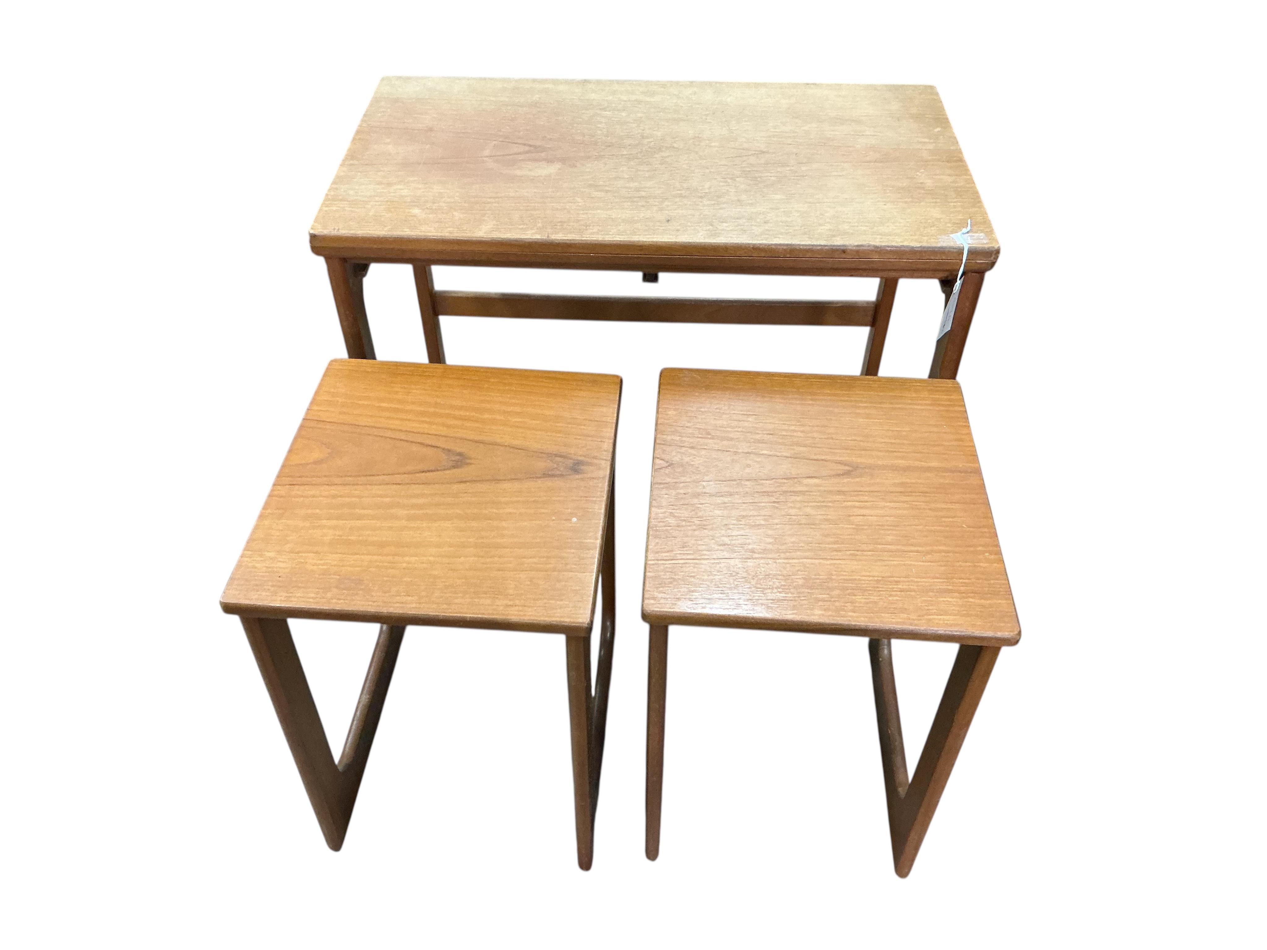 A Macintosh mid century nest of teak tables